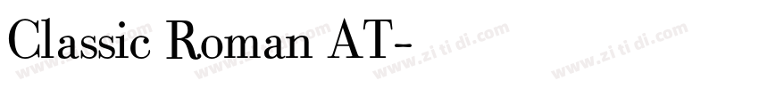 Classic Roman AT字体转换